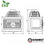 Камінна топка KAWMET W17 Dekor праве бокове скло (16.1 kW) EKO