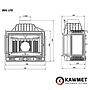 Камінна топка KAWMET W4 трьохстороння (14.5 kW)