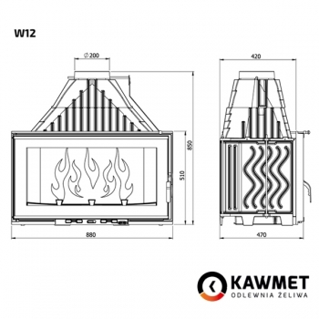 Камінна топка KAWMET W12 (19.4 kW)
